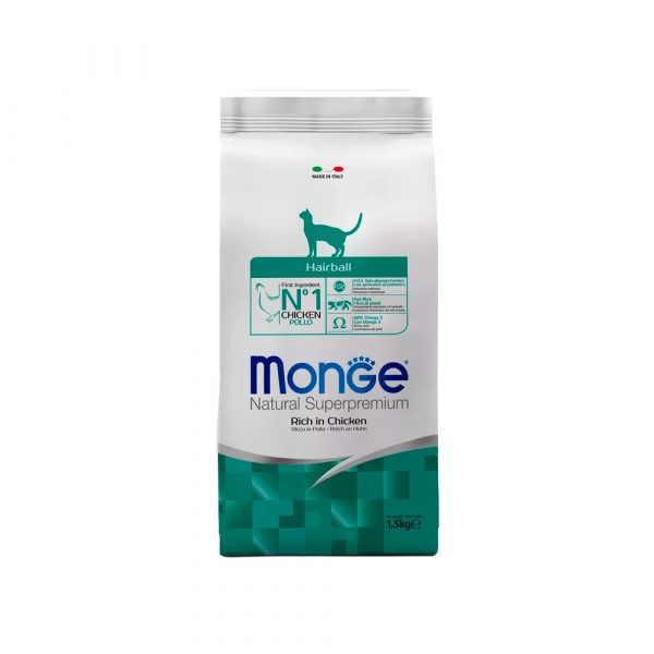 Monge Cat Hairball Сухой корм для кошек, выведение комков шерсти 1.5кг