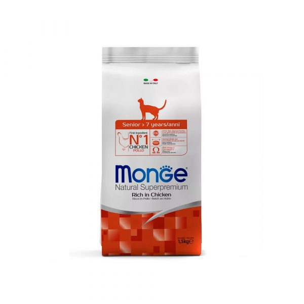 Monge Cat Senior Сухой корм для пожилых кошек старше 7 лет 1.5кг