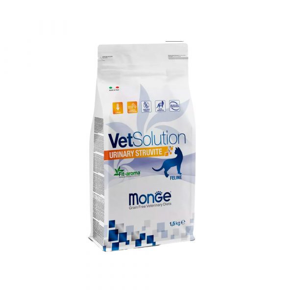 Ветеринарная диета Monge VetSolution Cat Urinary Struvite Уринари Струвит при заболеваниях мочеполовой системы и струвитном течении МКБ 1,5 кг
