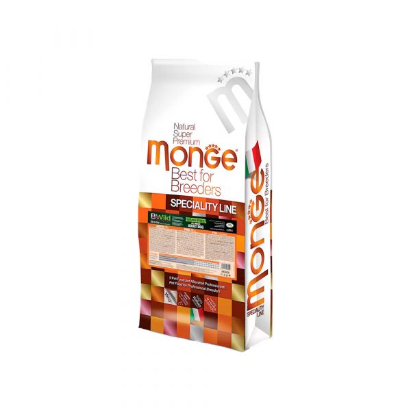 Monge Dog BWild Grain Free Сухой беззерновой корм для собак всех пород, мясо Утки и Картофель 15 кг