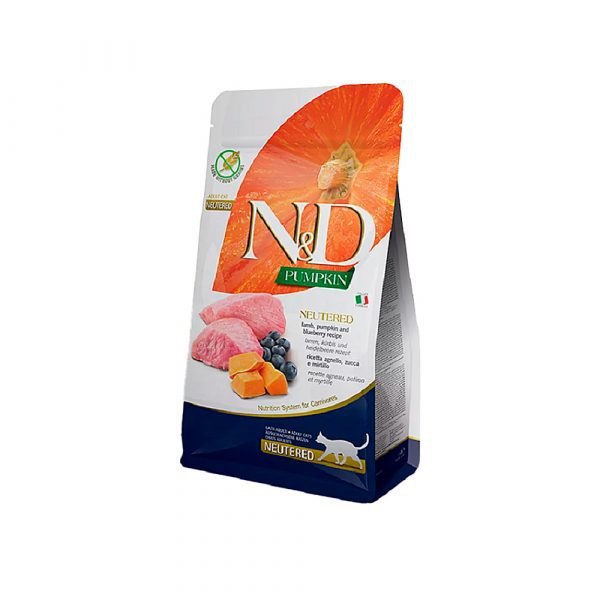 Farmina Н&Д Кэт Эдалт Ньютеред Тыква ягненок&черника 300г / N&D cat pumpkin lamb&blueberry adult neutered 300g