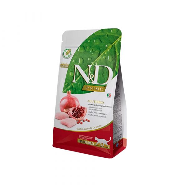 Farmina Н&Д Прайм Кэт Эдалт Ньютеред курица/гранат 5кг/N&D Prime Cat Neutered Chicken&Pomegranate Adult 5kg