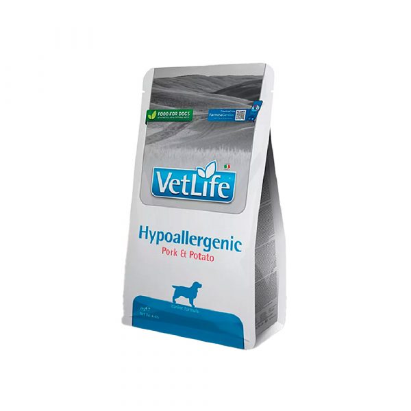Farmina Vet Life Dog Hypoallergenic Pork&Potato / Полнорационный диетический корм для собак для снижение пищевой аллергии и/или непереносимости ингредиентов и питательных веществ (дегидратированный свиной белок,сладкий картофель) 2 кг