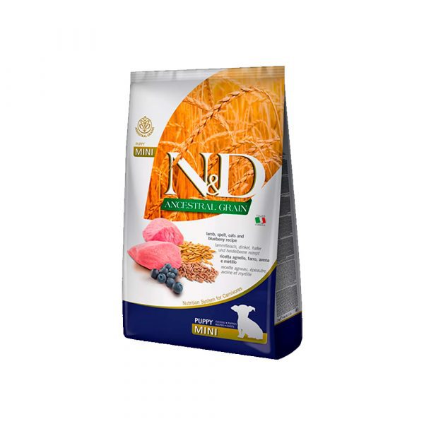Farmina Паппи МИНИ ягнёнок и черника / N&D Ancestral Grain Dog Lamb & Blueberry Puppy MINI 2,5 кг
