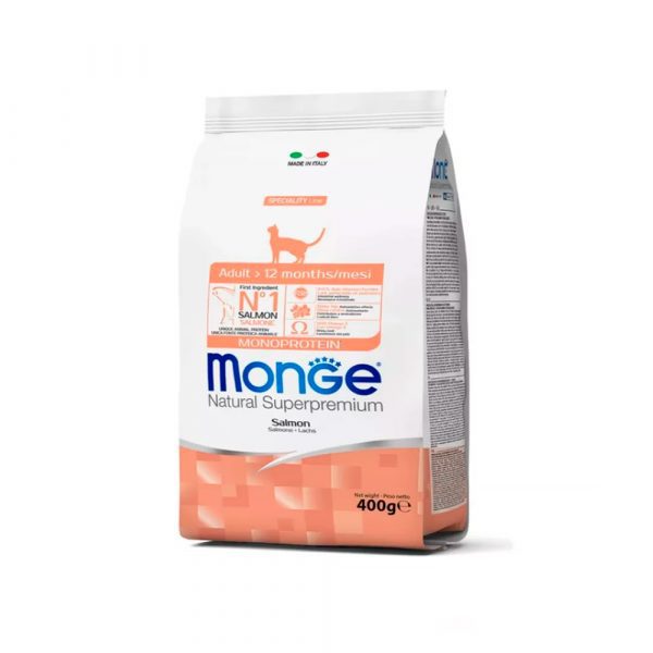 Сухой корм Monge Cat Speciality Line Monoprotein Adult для взрослых кошек, из лосося 0,4 кг