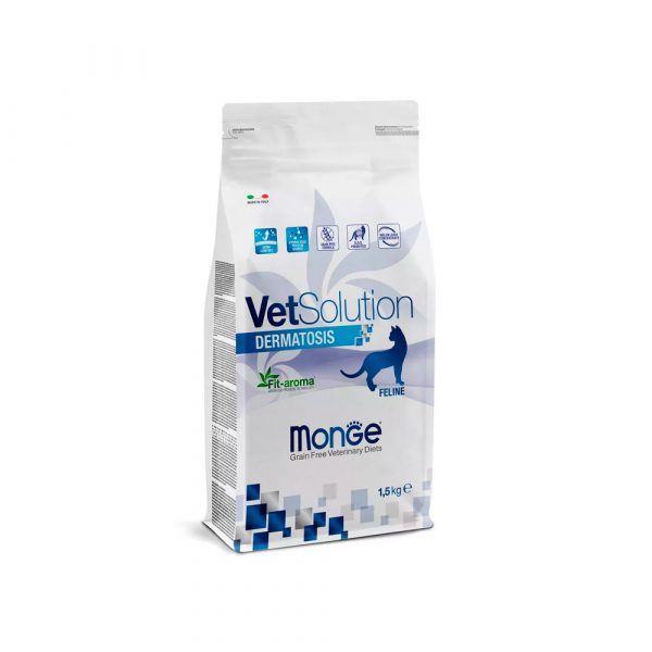 Ветеринарная диета Monge VetSolution Cat Dermatosis Дерматозис для кошек при заболеваниях кожи 1,5 кг