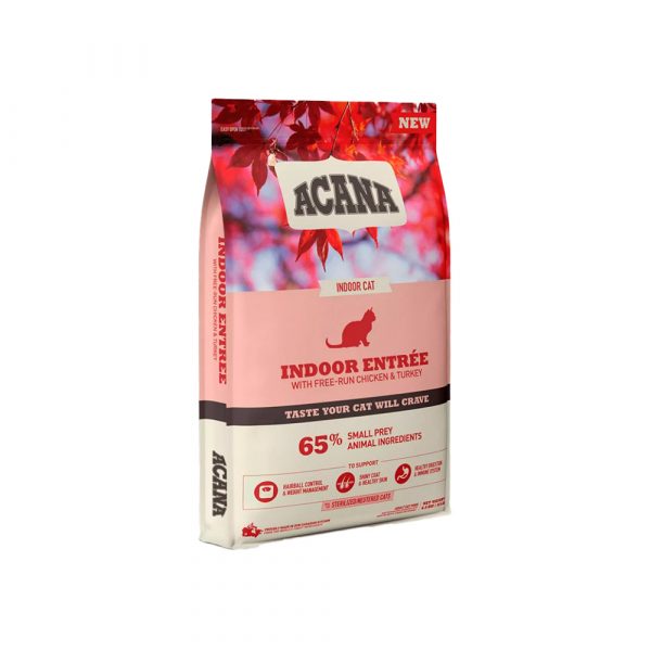 ACANA INDOOR ENTREET CAT 4,5кг- низкозерновой корм для взрослых стерилизованных кошек с птицей и рыбой