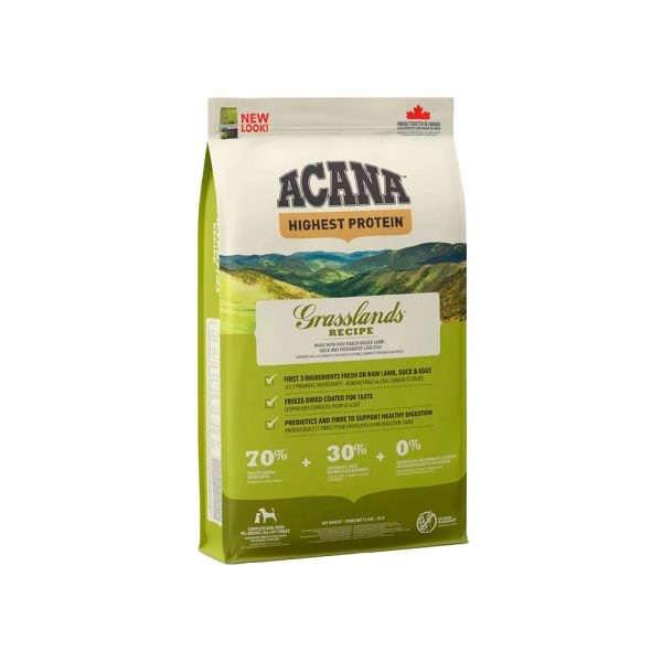 ACANA GRASSLANDS DOG 11,4 кг - Биологически соответствующий корм для собак всех пород и возрастов с ягненком