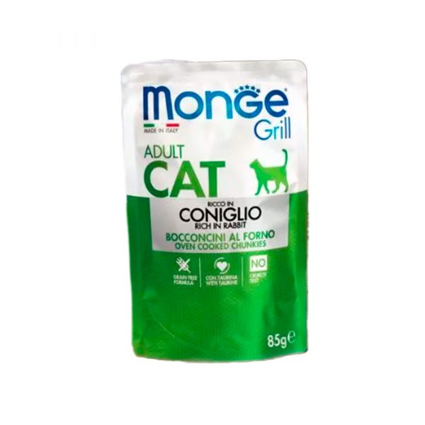 Monge Cat Grill Влажный корм для кошек, Итальянский Кролик 85г