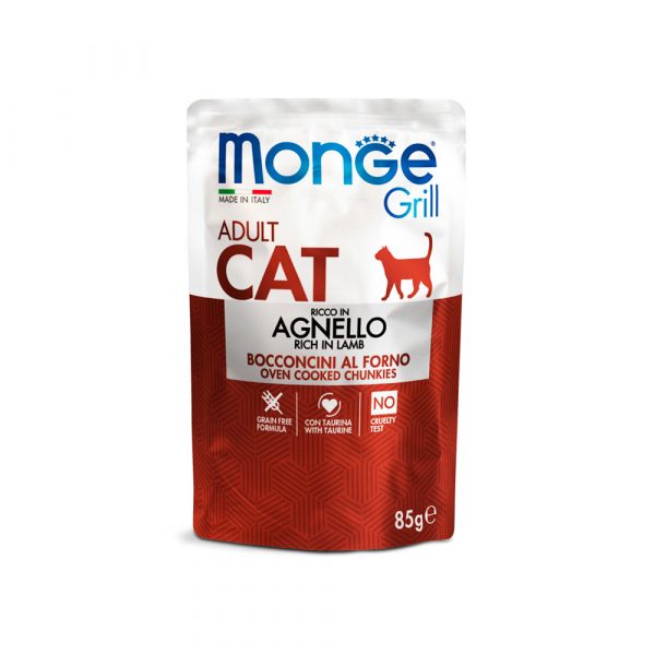 Monge Cat Grill Влажный корм для кошек, Новозеландский Ягненок 85г