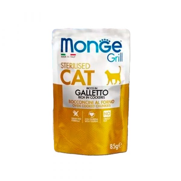 Monge Cat Grill Влажный корм для стерилизованных кошек, Итальянская Курица 85г