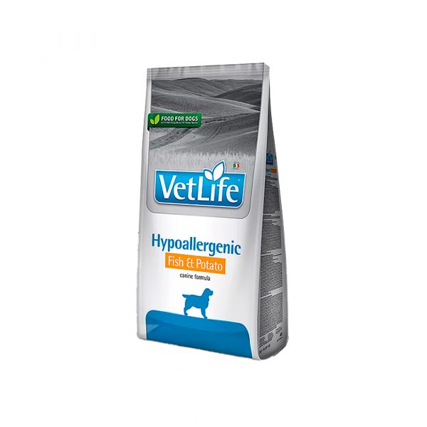 Vet Life Dog Hypoallergenic Fisch&Potato / Гипоаллергенное диетическое питание для собак (рыба с картофелем) 2 кг