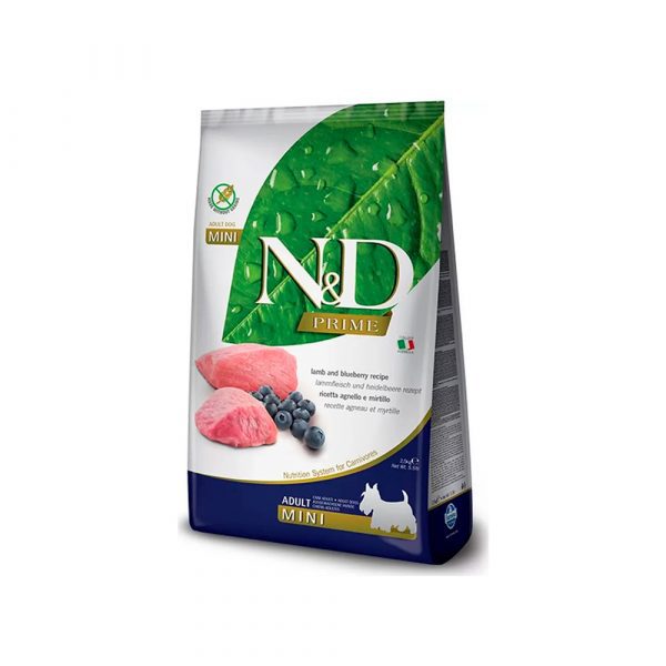 Farmina Н&Д Дог для взрослых собак Mini с ягненком и черникой 2,5 кг/N&D Lamb&Blueberry Adult Dog MINI 2.5 kg