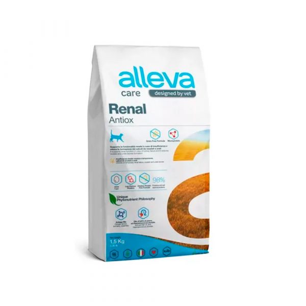 Корм для кошек Аллева Кэр Ренал Антиокс, ALLEVA CARE CAT ADULT RENAL ANTIOX, 1,5 кг