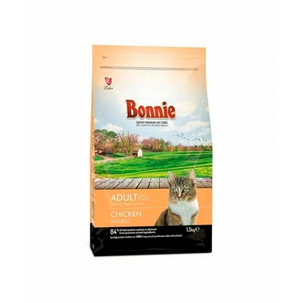 БОННИ BONNIE сухой корм для кошек, с курицей, 1,5 кг