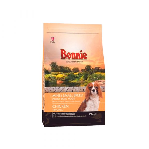 БОННИ BONNIE сухой корм для собак мелких пород, с курицей, 2,5 кг