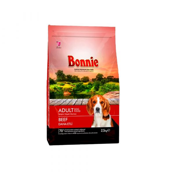 БОННИ BONNIE сухой корм для собак, с говядиной, 2,5 кг