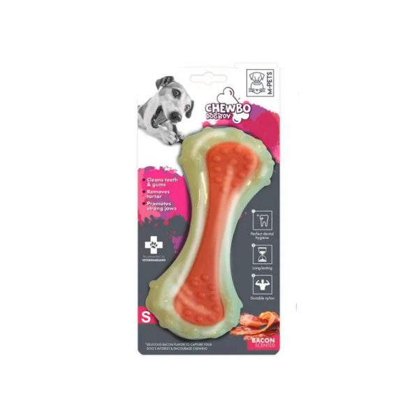 Игрушка для собак Кость S, вкус бекона, нейлон, 10,4 см, MPets