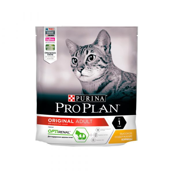 Pro Plan Корм сухой полнорац. для взр. кошек, с выс. содержанием курицы 400 гр