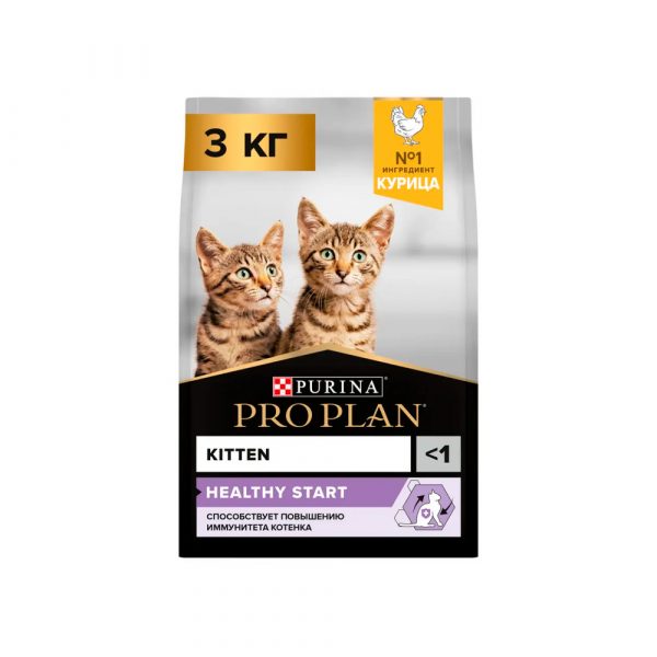 Pro Plan Корм сухой полнорац. д/котят, с выс. содерж. курицы 3 кг