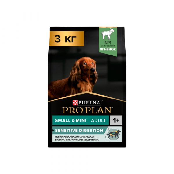 Pro Plan Корм сухой полнорац. для взр.соб.мелк.и карл.пор.с чувств.пищ.с ягнен.и рис. 3 кг