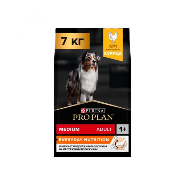 Pro Plan Корм сухой полнорац. для взр. собак средних пород , с выс. сод. курицы 7 кг