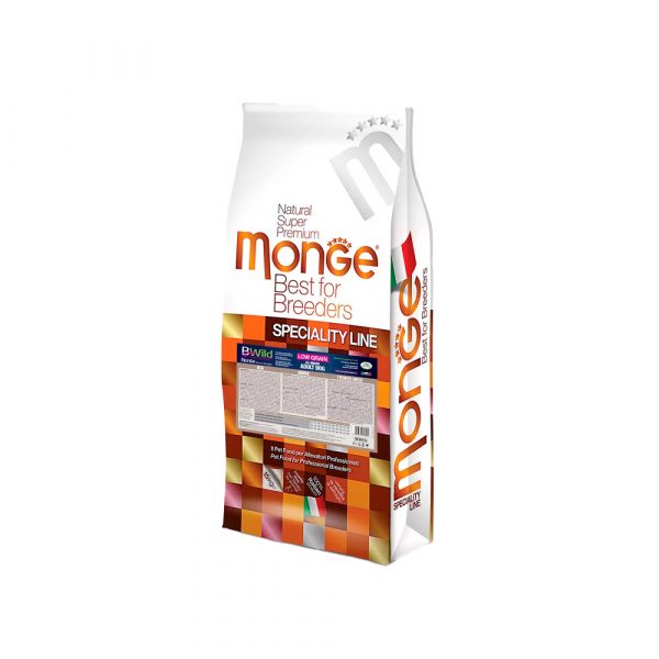 Monge Dog BWild Low Grain Сухой низкозерновой корм для собак всех пород, Гусь 15кг
