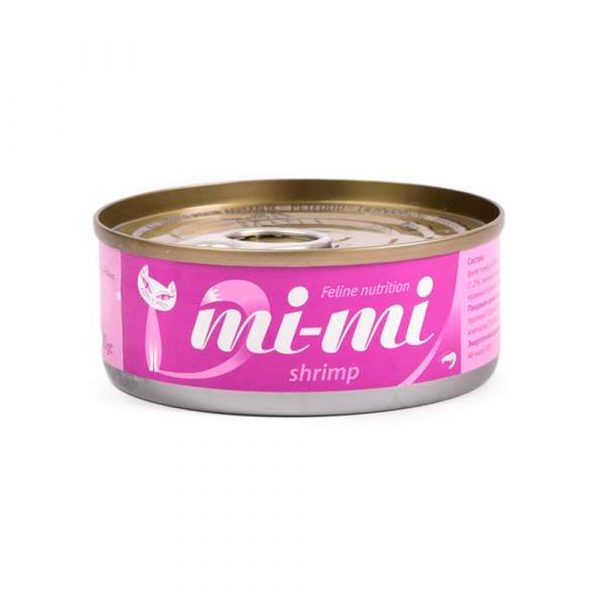 Влажный корм для кошек Mi Mi с креветками 80гр * 6 шт.
