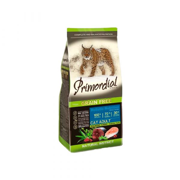 Primordial Adult Salmon & Tuna Д/взрослых кошек с лососем и тунцом (тунец - 35%, лосось - 18%) 2 кг.