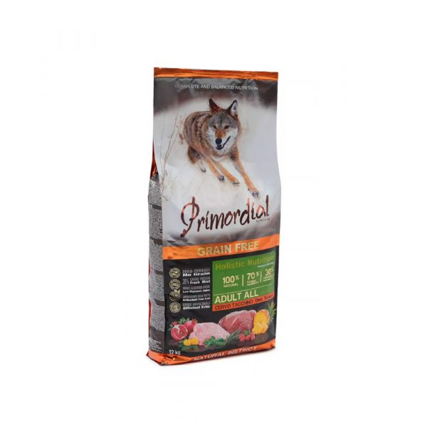 Primordial Adult Deer & Turkey Д/взрослых собак всех пород с олениной и индейкой (индейка - 35%, оленина - 14%) 12 кг.