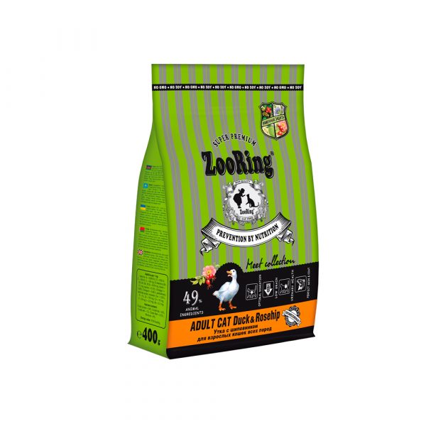 Zooring ADULT CAT DUCK&Rosehip 0,4 кг