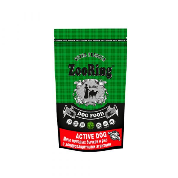 ZooRing Active Dog Мясо молодых бычков 2 кг
