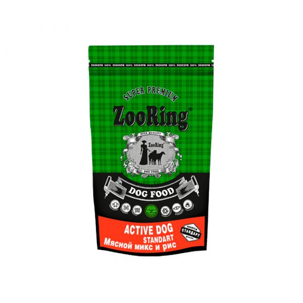 ZooRing Active Dog Standart Мясной микс 2 кг