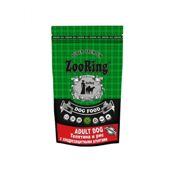 ZooRing Adult Dog Телятина и рис 2 кг