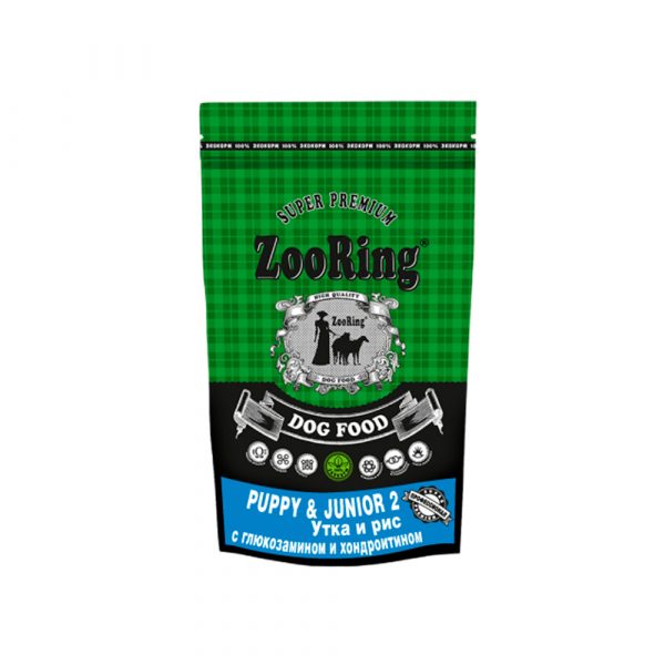 ZooRing Puppy&Junior 2 Утка и рис 2 кг