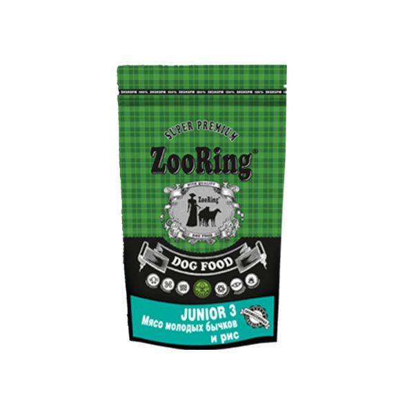 ZooRing Junior 3 Мясо молодых бычков 2 кг