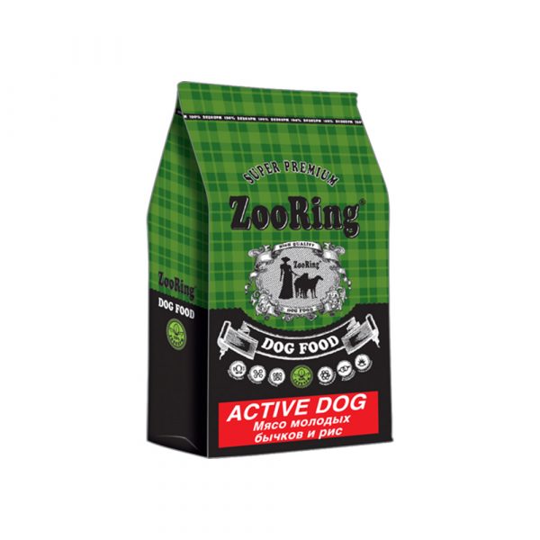 ZooRing Active Dog Мясо молодых бычков 10 кг