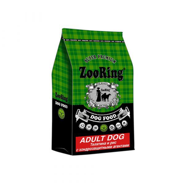ZooRing Adult Dog Телятина и рис 10 кг