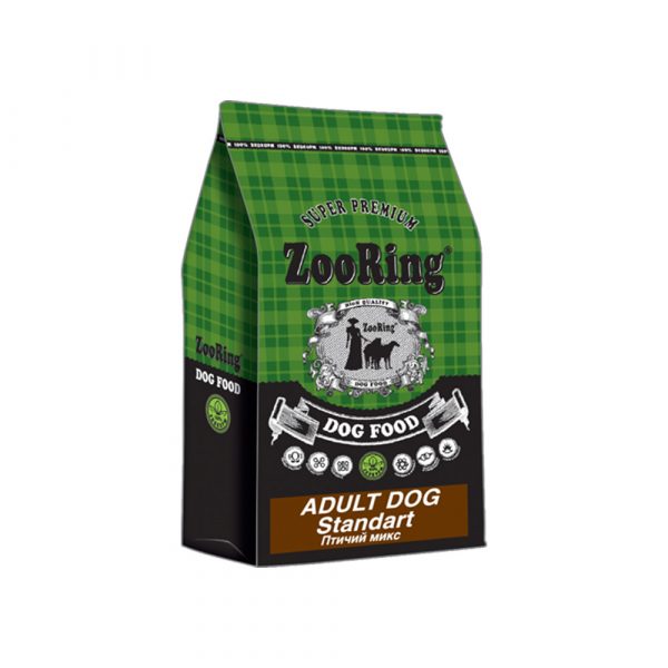 ZooRing Adult Dog Standart Птичий микс 10 кг