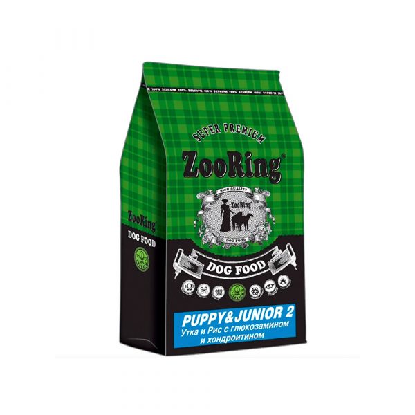 ZooRing Puppy&Junior 2 Утка и рис 10 кг