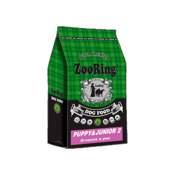 ZooRing Puppy&Junior 2 Ягненок и рис 10 кг