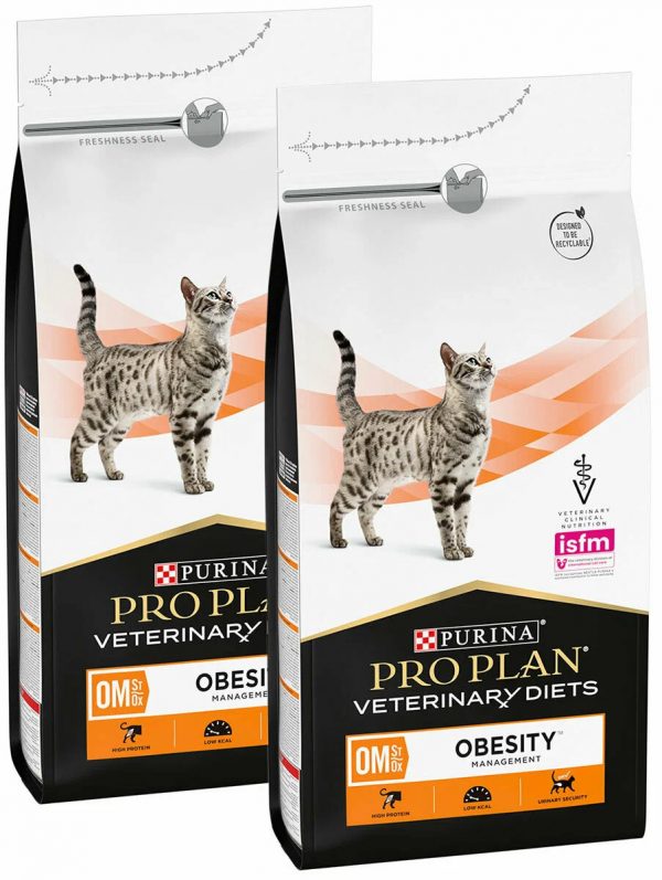 Pro Plan VETERINARY DIETS OM St/Ox .Корм сухой полнорац. диетич. д/взр. кошек для снижения избыточной массы тела, с низкой калорийностью 1,5 кг