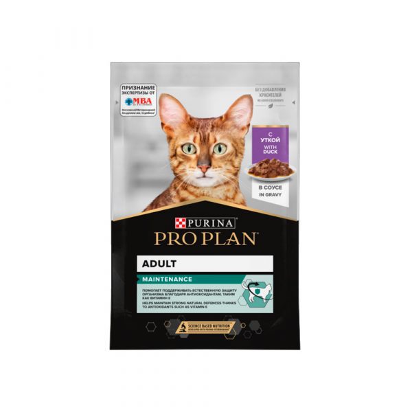 Purina Pro Plan Adult Feline with Duck в соусе 85г влажный корм кошки
