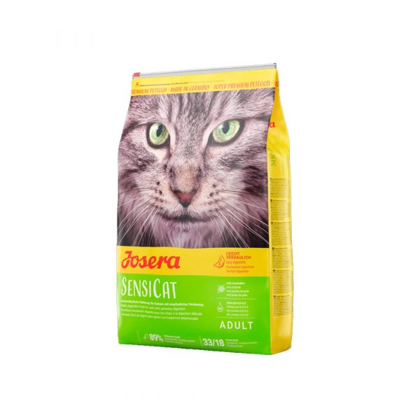 Josera Sensicat (Adult Sensitive 33/18) для взрослых кошек с чувствительным пищеварением, хорошо сбалансированная формула с высококачественными ингредиентами обеспечивает высокую перевариваемость