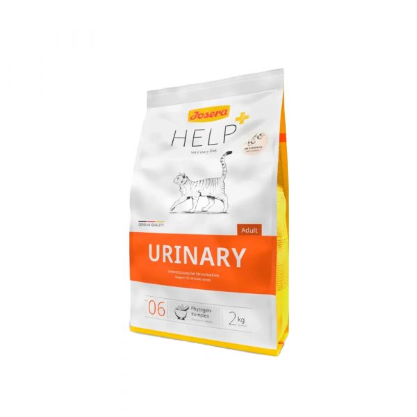 Josera Нelp Urinary Cat (28,2/12,8) для взрослых кошек с мочекаменной болезнью, с пониженным содержанием магния, способствует растворению струвитных камней и уменьшению рецедивов. Фитогенный комплекс способствующий противосполительныму процессу мочев