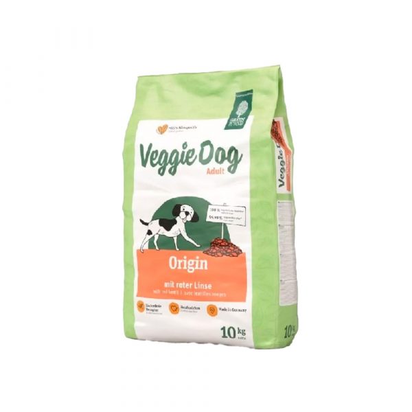 Josera VeggieDog Origin (Adult 22/9) вегетарианский гипоаллергенный полнорационный корм, без глютена, с красной чечевицей для взрослых собак с чувствительным пищеварением (идеально подходит для собак с аллергией на любой животный белок)