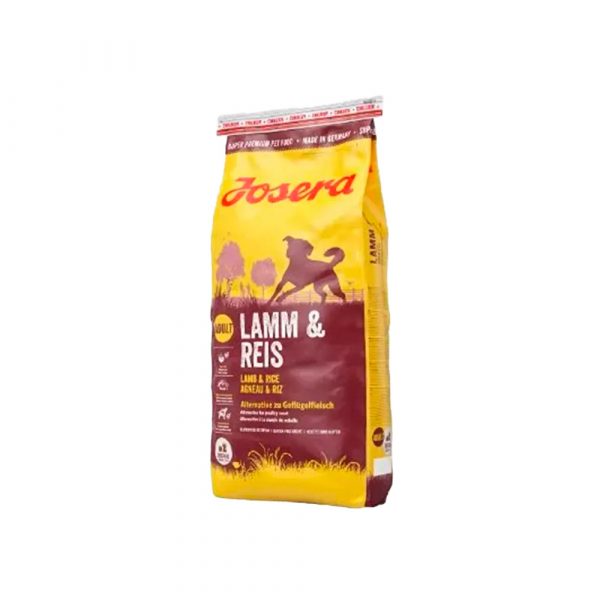 Josera Lamb & Rice (Adult 20/11) (Ягнёнок с Рисом), для взрослых собак всех пород склонных к пищевой аллергии, на основе мяса ягнёнка 25% и риса