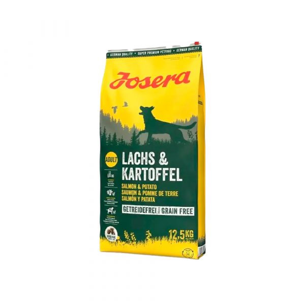 Josera Salmon & Potato (Adult Medium/Maxi 22/14) (Лосось и Картофель) LACHS, беззерновой корм для взрослых собак всех пород с пищевой аллергией на злаки, сбалансированный состав лосося 19% и белка картофеля 51%