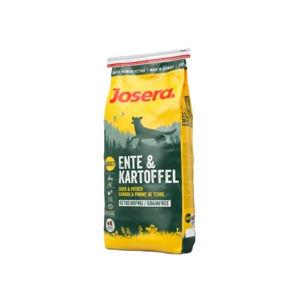 Josera Ente & Kartoffel (Adult Medium/Maxi 24/14) (Утка и Картофель) DUCK, беззерновой корм для взрослых собак всех пород с пищевой аллергией на злаки, сбалансированный состав утки 25% и белка картофеля 45%