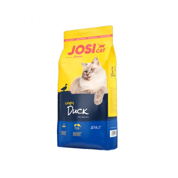 Josera JosiCat Crispy Duck (Adult 27/9) полнорационный корм для взрослых кошек, изысканный аппетитный рацион с уткой 4% и рыбой
